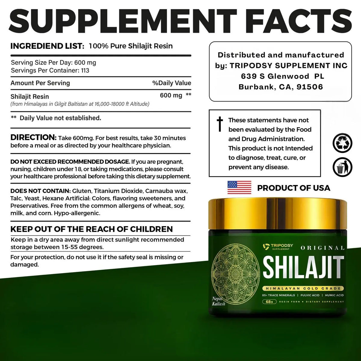 Pure Himalayan Shilajit Resin