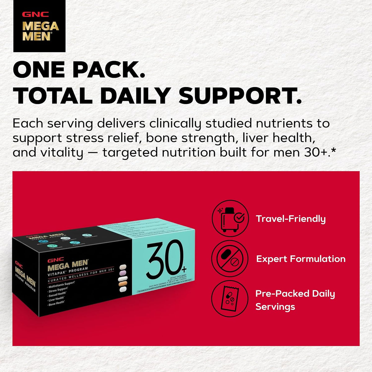 Men’s 30+ Daily Vitapak – 5-in-1 Multivitamins