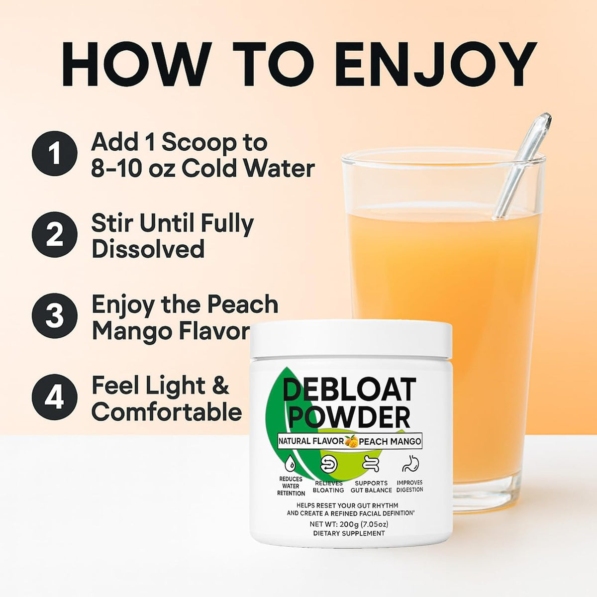 Debloat Powder for Supports Digestive Comfort & Bloating Relief